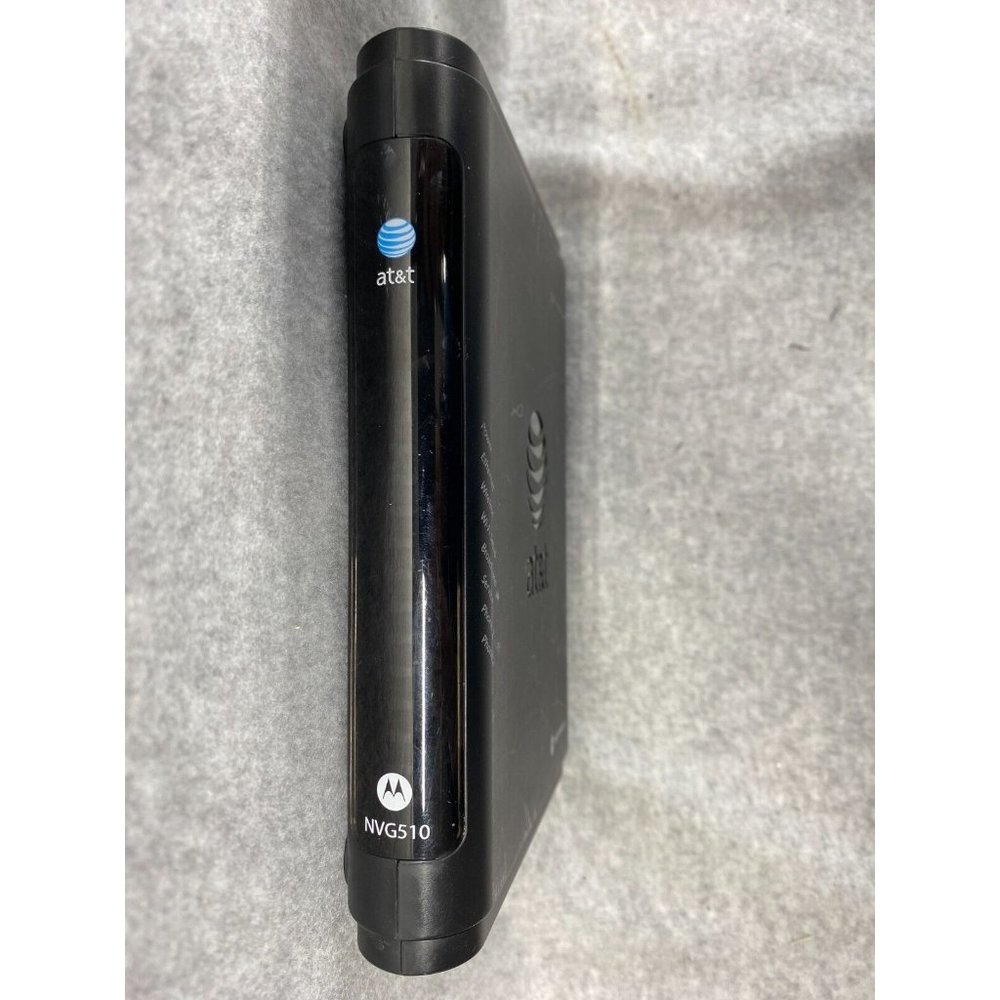 AT&T MOTOROLA NVG510 Modem Wi-Fi Router 12VDC DSL Broadband 4 Port Black